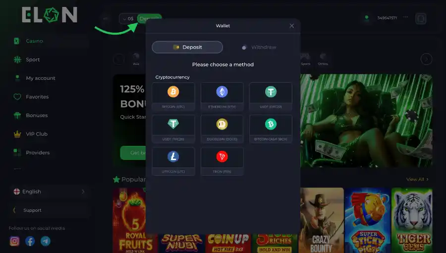 How to Deposit and Withdraw Winnings at Elon Casino